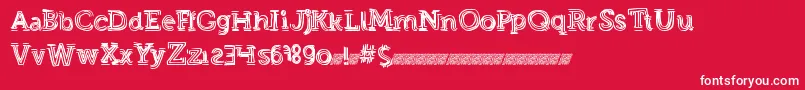 Strongeventdt Font – White Fonts on Red Background