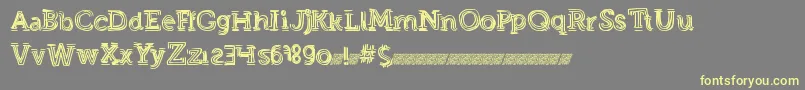 Strongeventdt Font – Yellow Fonts on Gray Background