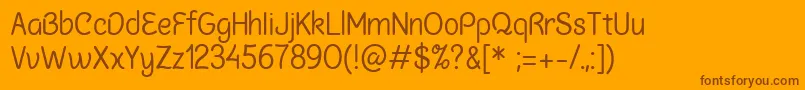 ChalkmarsRegularSample Font – Brown Fonts on Orange Background