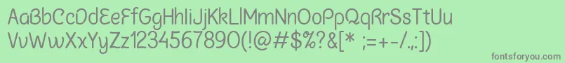 ChalkmarsRegularSample Font – Gray Fonts on Green Background