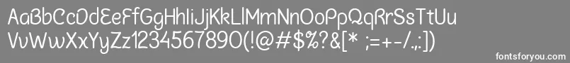 ChalkmarsRegularSample Font – White Fonts on Gray Background