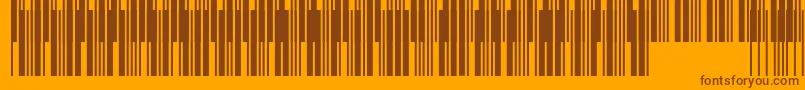 Fonte Connectcode39 – fontes marrons em um fundo laranja
