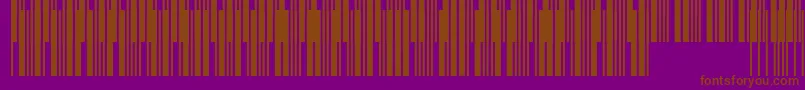 Connectcode39 Font – Brown Fonts on Purple Background