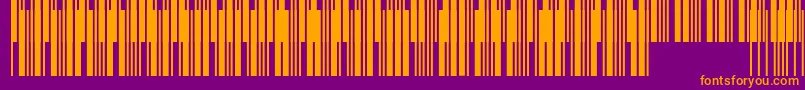 Connectcode39 Font – Orange Fonts on Purple Background