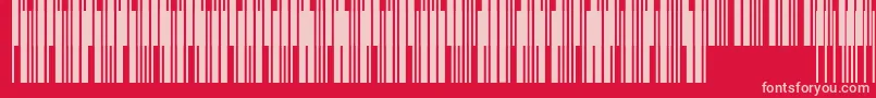 フォントConnectcode39 – 赤い背景にピンクのフォント