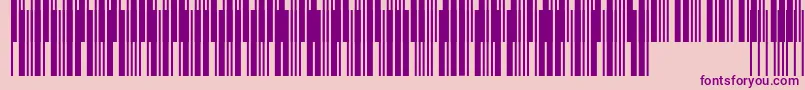 Fonte Connectcode39 – fontes roxas em um fundo rosa
