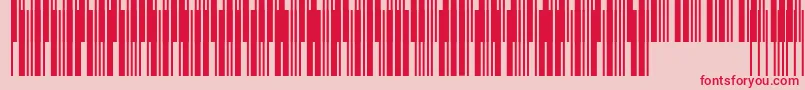 フォントConnectcode39 – ピンクの背景に赤い文字