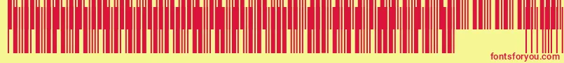 Connectcode39 Font – Red Fonts on Yellow Background