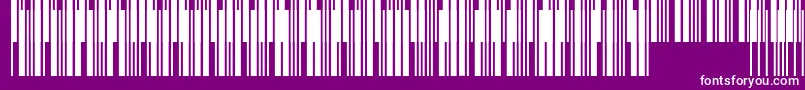 フォントConnectcode39 – 紫の背景に白い文字