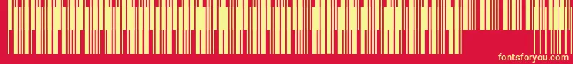 Connectcode39 Font – Yellow Fonts on Red Background