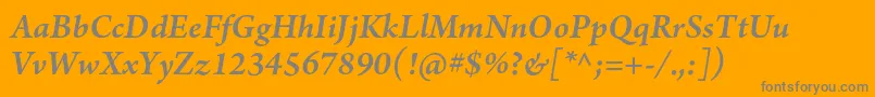 More about ArnoproSmbditalic Font ArnoproSmbditalic Font – Gray Fonts on Orange Background