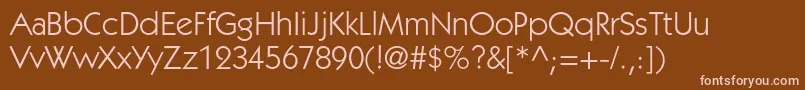 Шрифт ItckabelstdBook – розовые шрифты на коричневом фоне