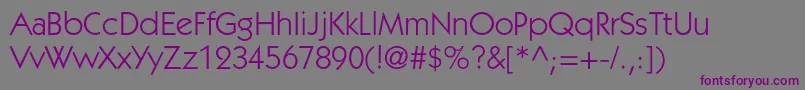 ItckabelstdBook Font – Purple Fonts on Gray Background