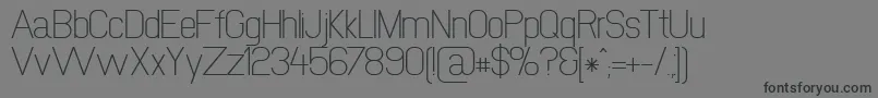 Fonte Newmedia – fontes pretas em um fundo cinza