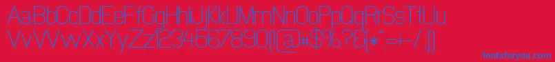 Police Newmedia – polices bleues sur fond rouge