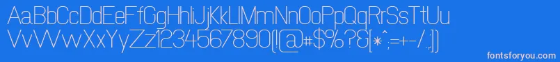 Fonte Newmedia – fontes rosa em um fundo azul