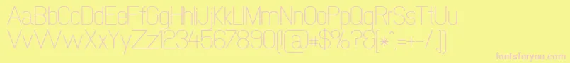 Newmedia Font – Pink Fonts on Yellow Background