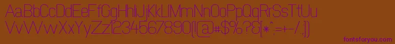 Newmedia Font – Purple Fonts on Brown Background