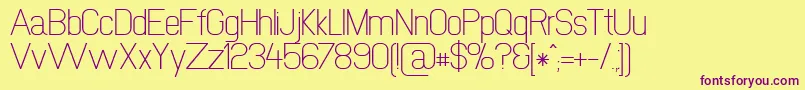 Newmedia Font – Purple Fonts on Yellow Background