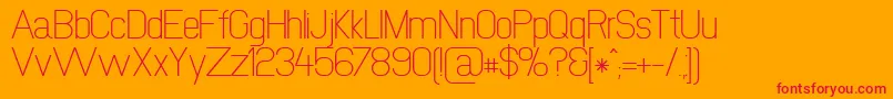 Newmedia Font – Red Fonts on Orange Background