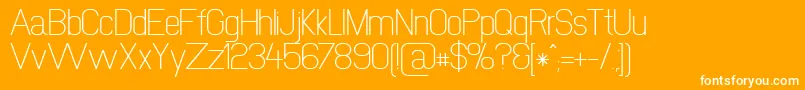 Fonte Newmedia – fontes brancas em um fundo laranja