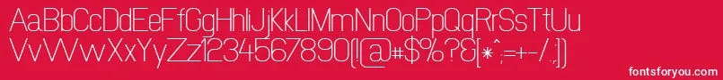 Newmedia Font – White Fonts on Red Background