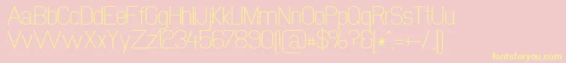 Fonte Newmedia – fontes amarelas em um fundo rosa