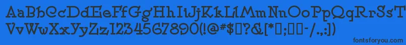 Speedballno2sw-Schriftart – Schwarze Schriften auf blauem Hintergrund