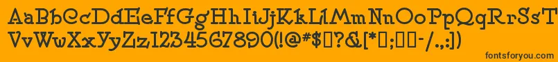 フォントSpeedballno2sw – 黒い文字のオレンジの背景