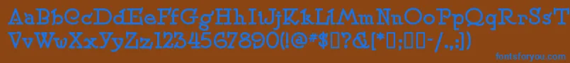 Шрифт Speedballno2sw – синие шрифты на коричневом фоне