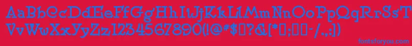 フォントSpeedballno2sw – 赤い背景に青い文字