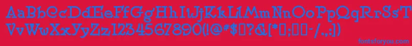 Speedballno2sw Font – Blue Fonts on Red Background