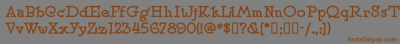 Speedballno2sw Font – Brown Fonts on Gray Background