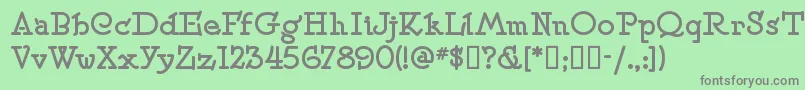Speedballno2sw-fontti – harmaat kirjasimet vihreällä taustalla