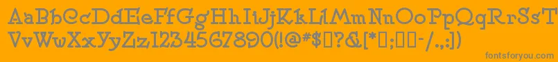 Speedballno2sw-Schriftart – Graue Schriften auf orangefarbenem Hintergrund