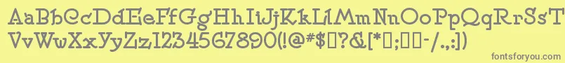 Speedballno2sw-Schriftart – Graue Schriften auf gelbem Hintergrund