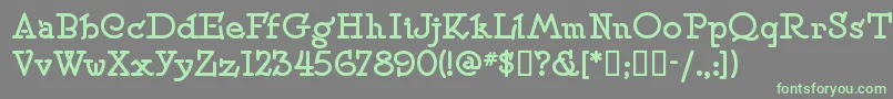 Шрифт Speedballno2sw – зелёные шрифты на сером фоне