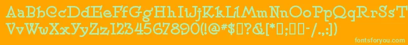 Шрифт Speedballno2sw – зелёные шрифты на оранжевом фоне
