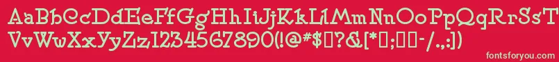 フォントSpeedballno2sw – 赤い背景に緑の文字