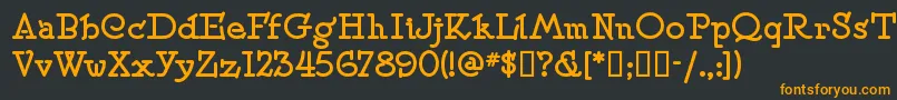 フォントSpeedballno2sw – 黒い背景にオレンジの文字
