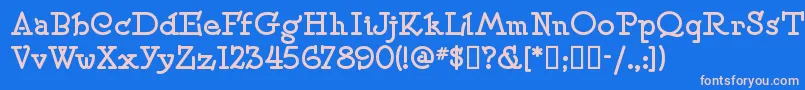 フォントSpeedballno2sw – ピンクの文字、青い背景