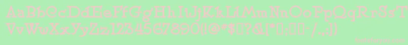 Speedballno2sw-fontti – vaaleanpunaiset fontit vihreällä taustalla