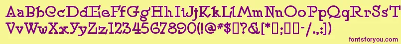 Шрифт Speedballno2sw – фиолетовые шрифты на жёлтом фоне