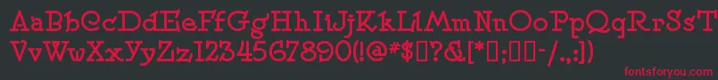 フォントSpeedballno2sw – 黒い背景に赤い文字