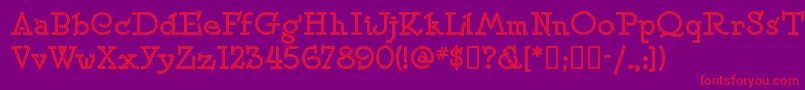 Fonte Speedballno2sw – fontes vermelhas em um fundo violeta