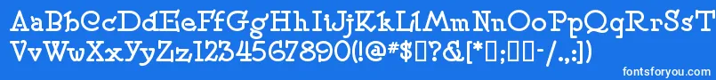Speedballno2sw-fontti – valkoiset fontit sinisellä taustalla