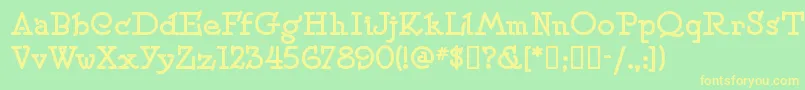 Speedballno2sw Font – Yellow Fonts on Green Background