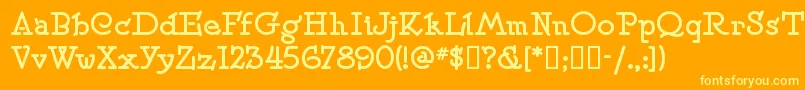 Шрифт Speedballno2sw – жёлтые шрифты на оранжевом фоне