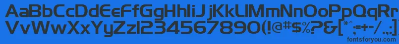 フォントTrekDs9CreditsText – 黒い文字の青い背景