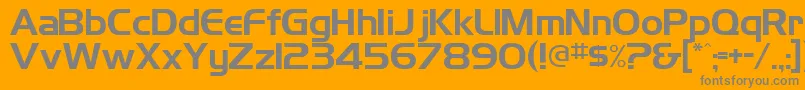 TrekDs9CreditsText Font – Gray Fonts on Orange Background